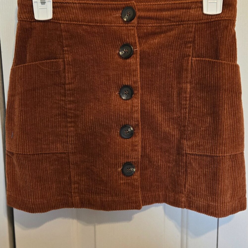 Corduroy mini skirt